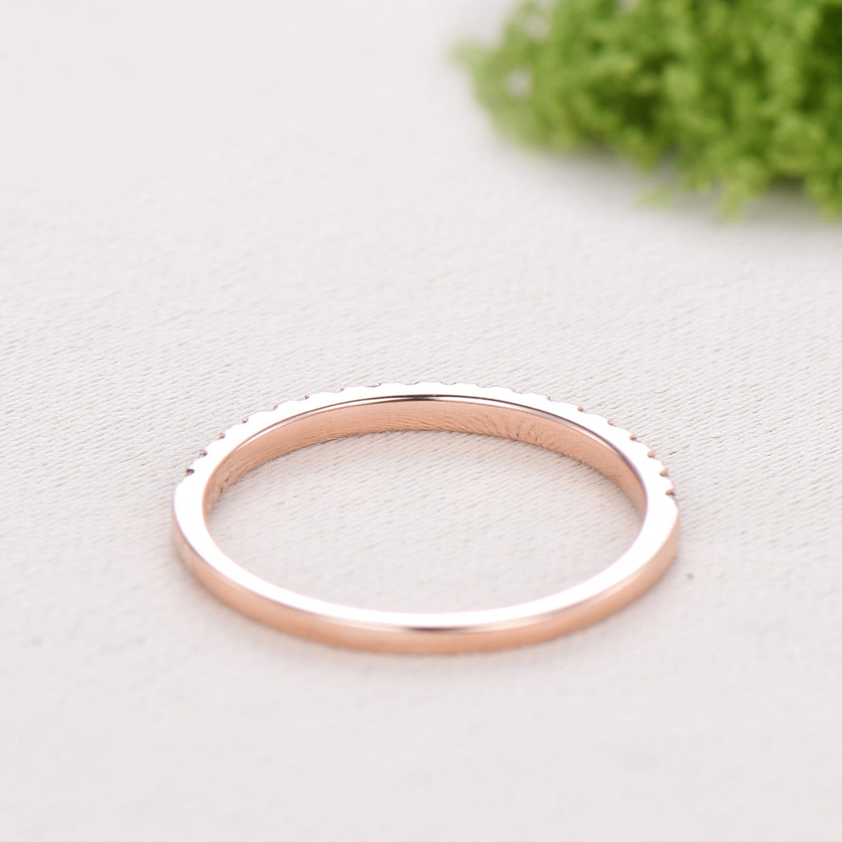 Alexandrite Eternity Band White Gold Dainty alexandrite Wedding Vermeil Ring,Matching Band Stacking Ring Anniversary Gift Birthstone ring