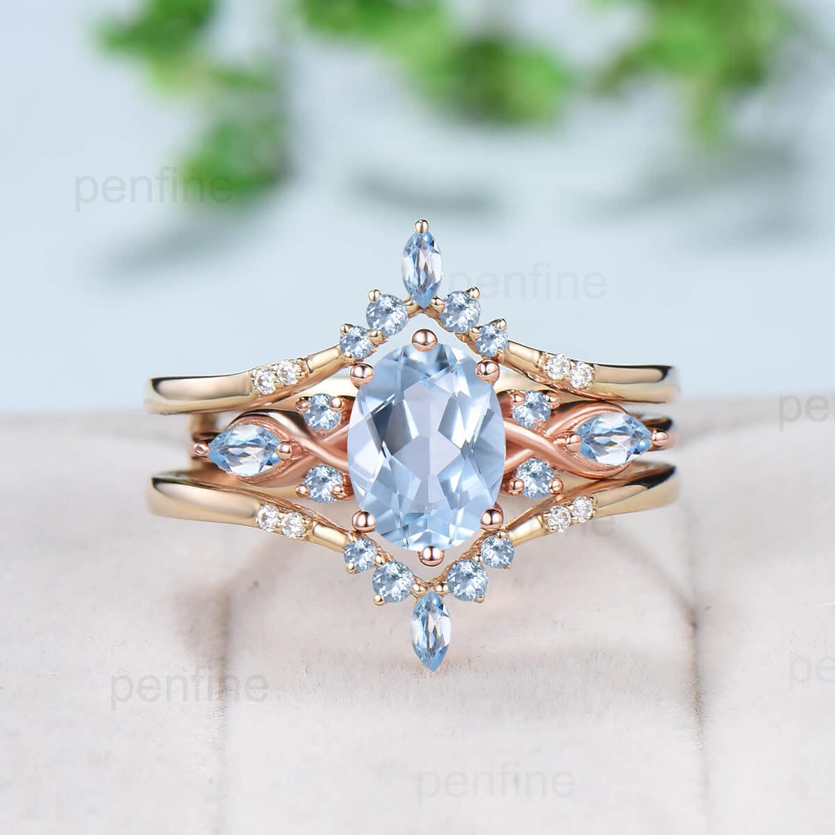 RING SIZE buy 10 ANTIQUE AQUAMARINE MARCH BIRTHSTONE