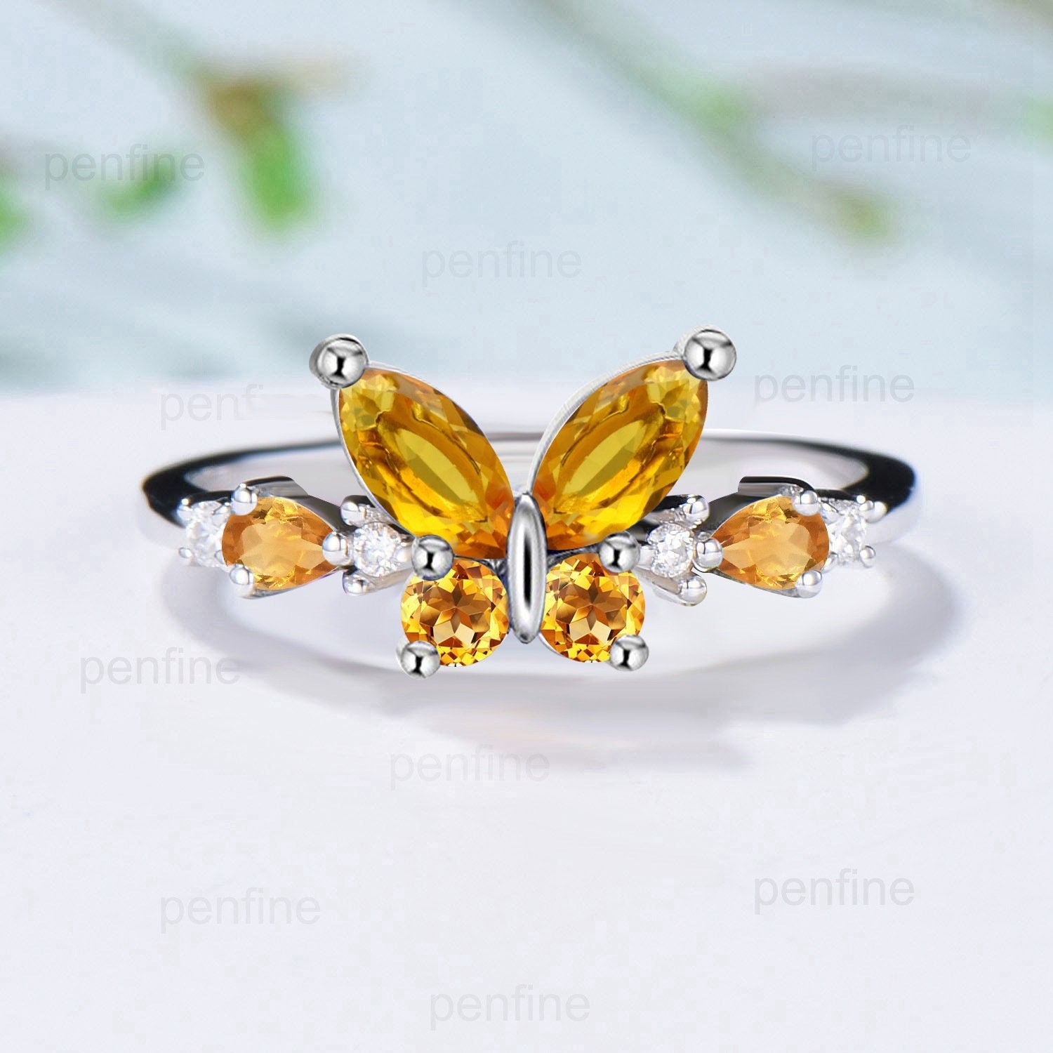 November Birthstone ring,Citrine Ring,925 Sterling Silver ring,Women Gift Ring,Christmas Gift authentic Ring