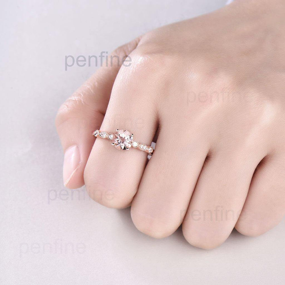 pink morganite engagement ring