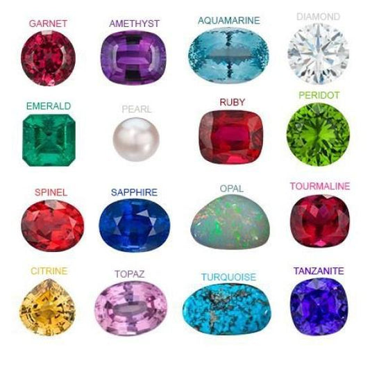 Birthstone Chart with Modern and Traditional Stones - PENFINE