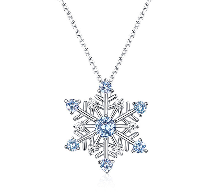 Romantic Snowflake Pendant Sweet Six Pointed Star Ornament - PENFINE