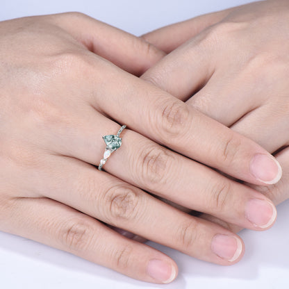 Vintage Moss Agate Opal Ring, 14k Rose Gold Twisted Band, Celestial Wedding Anniversary Gift