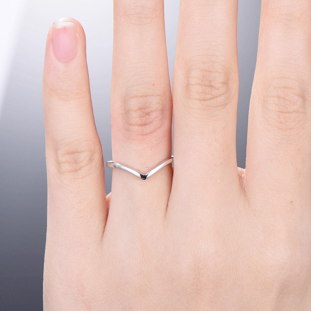 Curved on sale stacking ring