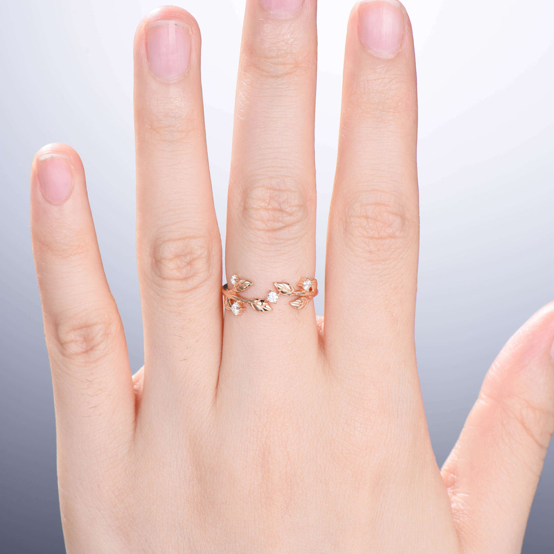 Vintage Pear Shaped Citrine Engagement Ring Unique Crescent moon orange citrine gold wedding ring women celestial anniversary gift for her - PENFINE
