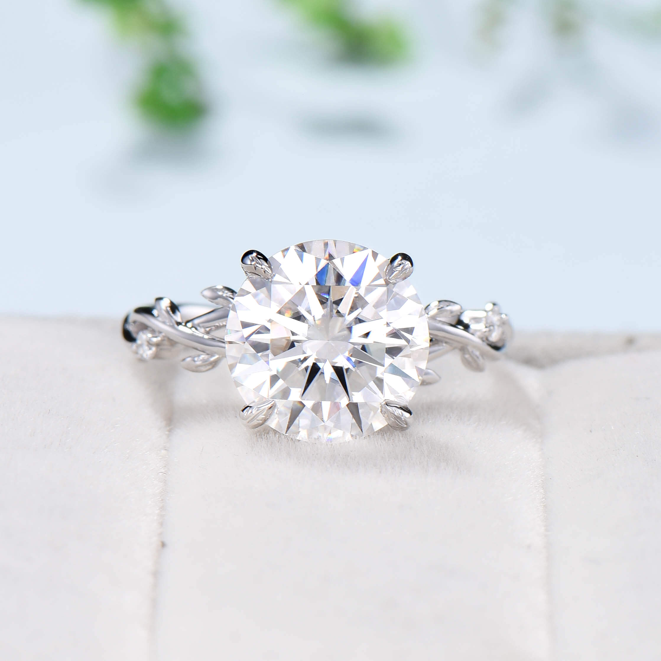 Big moissanite clearance engagement rings