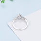 1.25CT pear shaped moissanite ring vintage 7 stone Moissanite engagement ring white gold Wedding Ring Women Unique Bridal Ring Proposal Gift - PENFINE