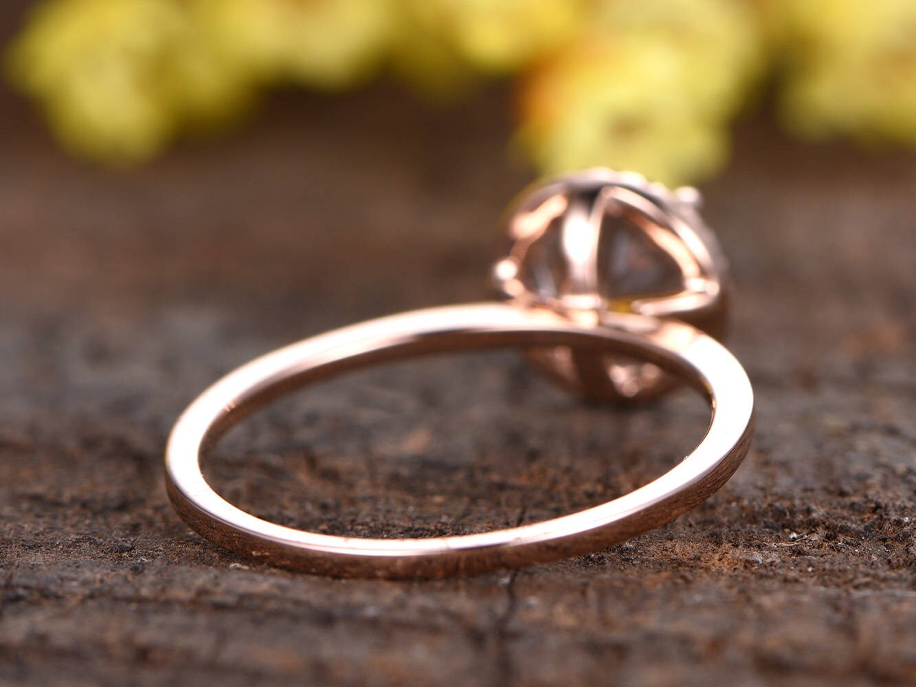 Morganite Engagement Ring, Rose Gold Diamond Halo, Anniversary Gift