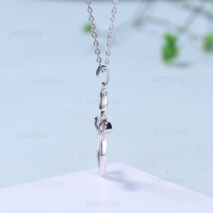Norse Viking necklace solid Silver 14k 18k rose gold minimalist  Personalized pendant women  Necklace Celtic Jewelry Cross Necklace - PENFINE