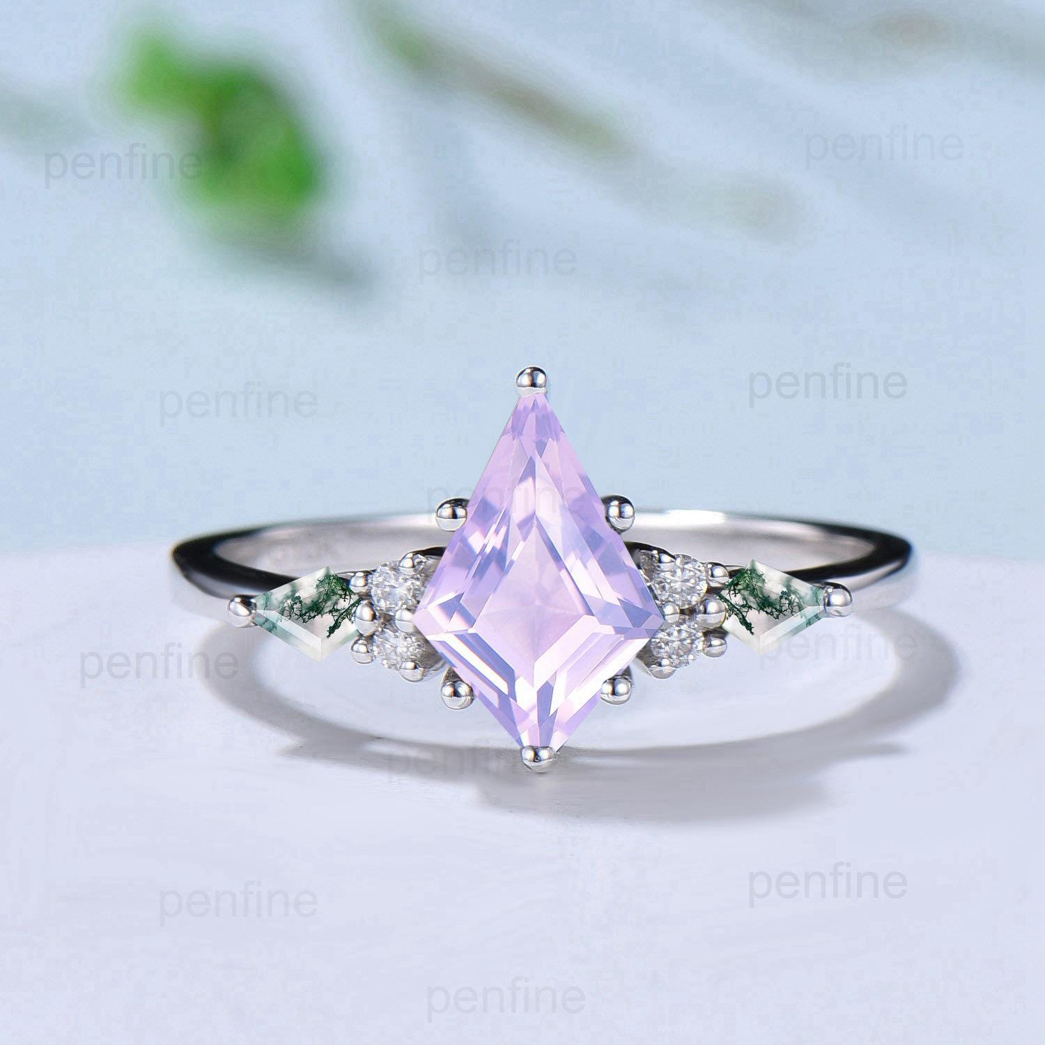 Moon of My Life Amethyst Engagement Ring Set Marquise hotsell Cut Amethyst Art Deco Floral Bridal Ring Set Antique Amethyst 2Pce Wedding Ring Set