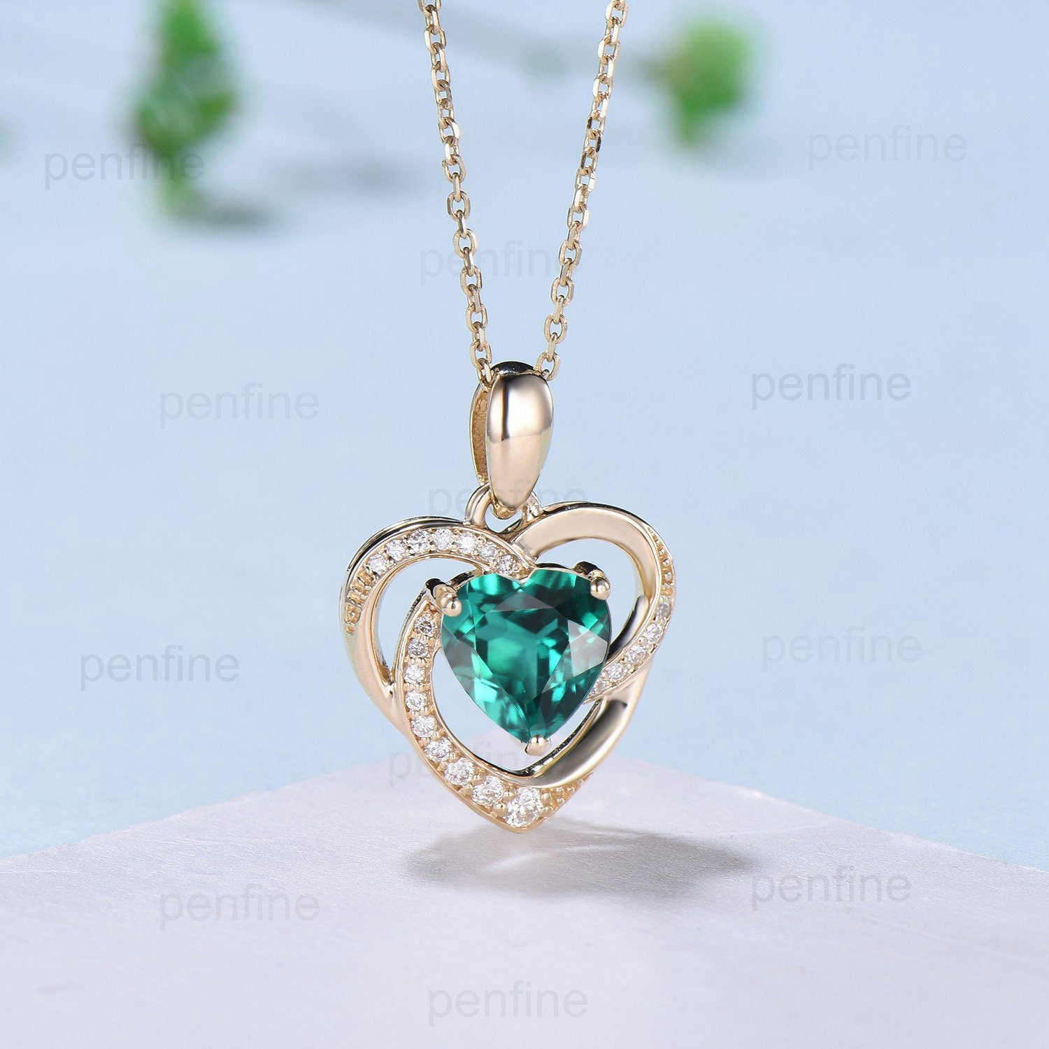 Green Emerald Pendant 6.50 Carat , Gold Plated Handmade pendant for woman, hotsell Anniversary Gift.