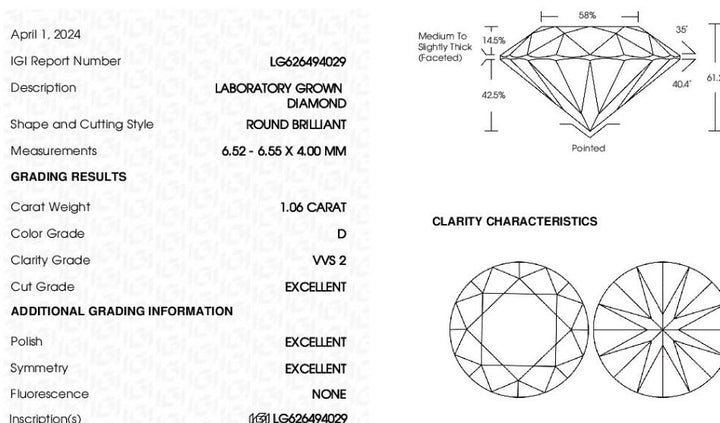 Five Stone IGI Certified Lab Grown Diamond Engagement Ring, Round Cut D Color VVS2 Clarity, Side Round & Marquise lab Diamonds Rose Gold - PENFINE