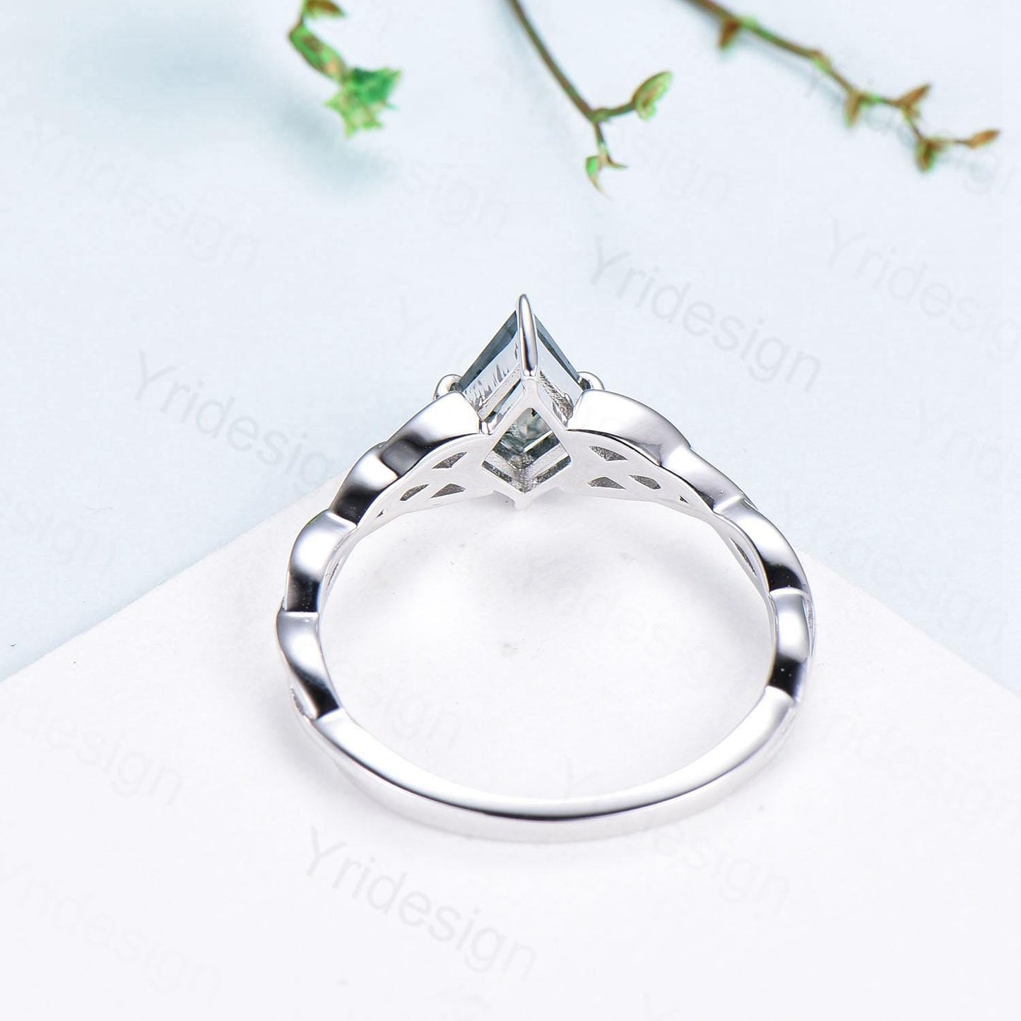 Norse Viking Kite Cut Salt And Pepper Diamond Ring Celtic Love Pepper Diamond Engagement Ring Vintage Unique Twisted Wedding Ring Women - PENFINE