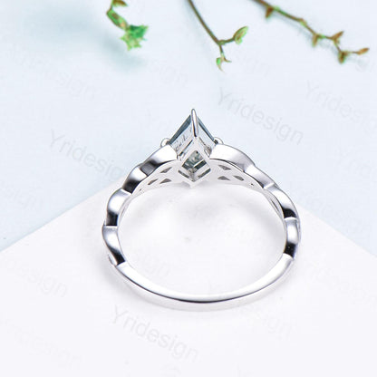Norse Viking Kite Cut Salt And Pepper Diamond Ring Celtic Love Pepper Diamond Engagement Ring Vintage Unique Twisted Wedding Ring Women - PENFINE