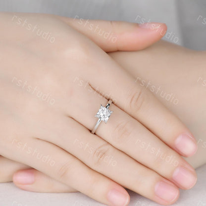 IGI Certified 2Ct Princess Cut Lab Grown Diamond Engagement Ring Set Women Solitaire Diamond Ring Art Deco Promise Wedding Set Bridal Set