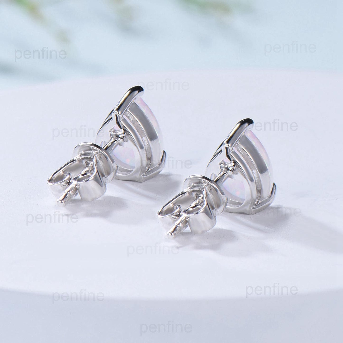 Solitaire Lab Grown Diamond Wedding Set Minimalist IGI CVD Diamond Engagement Ring Simple Diamond Pendant Necklace 18K White Gold Earrings - PENFINE