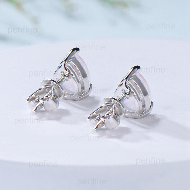 Solitaire Lab Grown Diamond Wedding Set Minimalist IGI CVD Diamond Engagement Ring Simple Diamond Pendant Necklace 18K White Gold Earrings - PENFINE