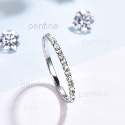 peridot and diamond wedding ring