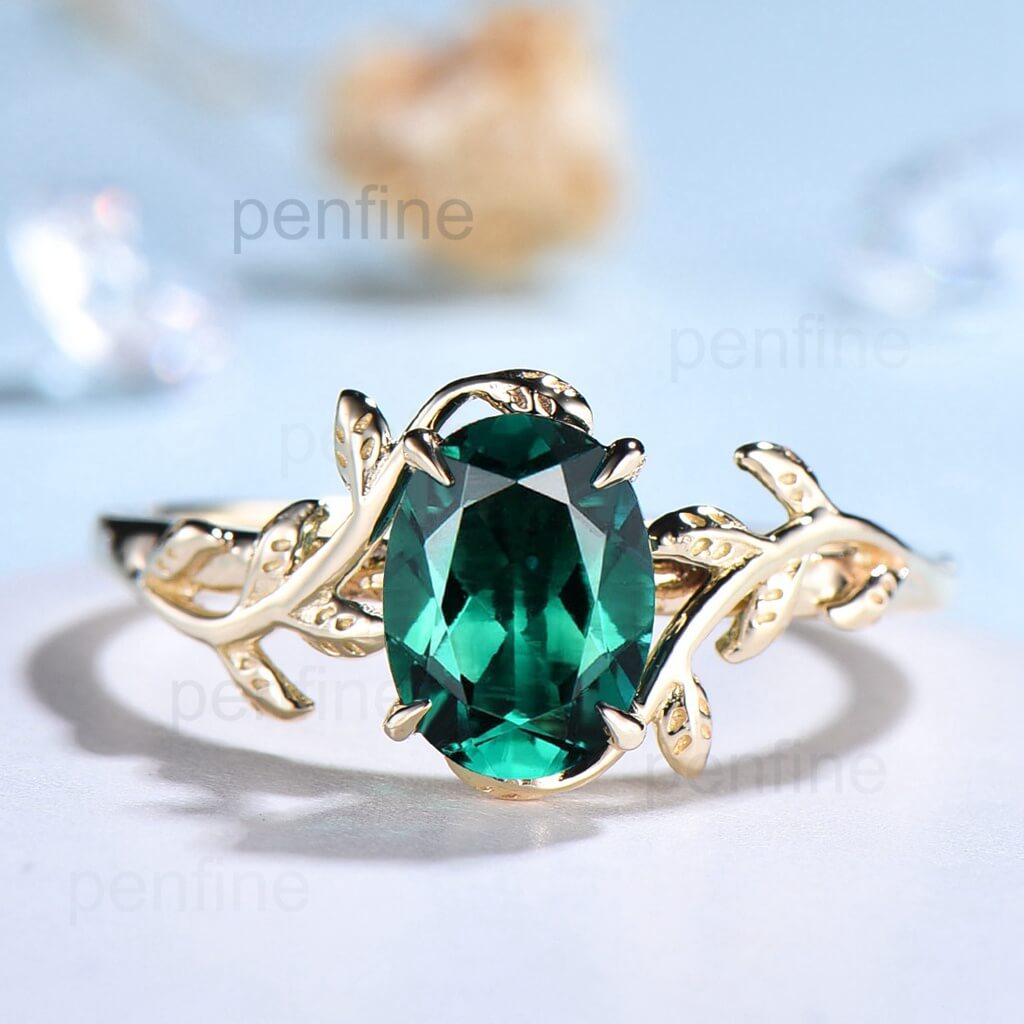 vintage emerald engagement ring