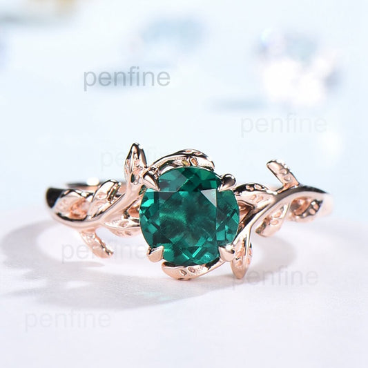 milgraun emerald engagement ring