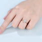 Oval cut Moissanite Engagement Ring Set 14K/18K Rose Gold vintage Unique pear diamond Cluster ring women promise ring - PENFINE