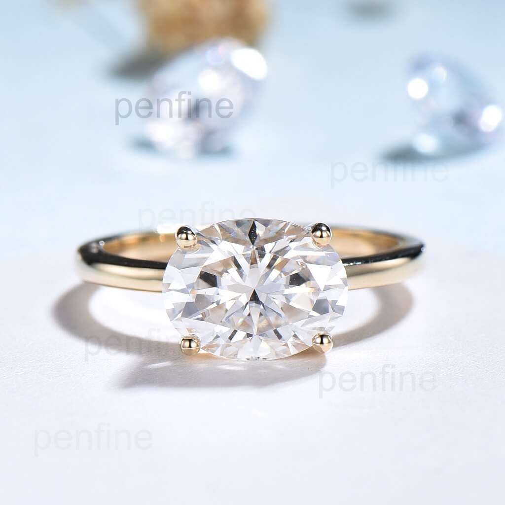 moissasnite silitaire ring