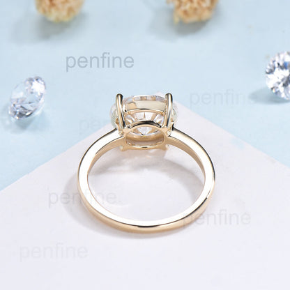 2ct East To West Moissanite Solitaire Ring - PENFINE
