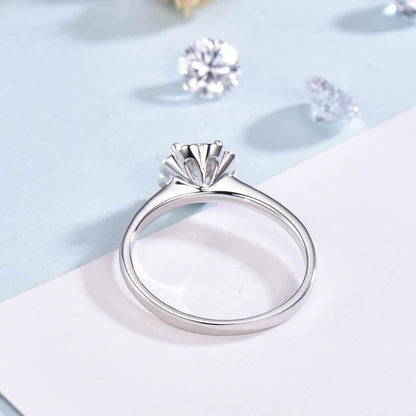 Floral Halo Moissanite Sunflower Diamond Engagement Ring Channel Set - PENFINE