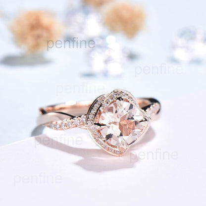 pink morganite engagement ring