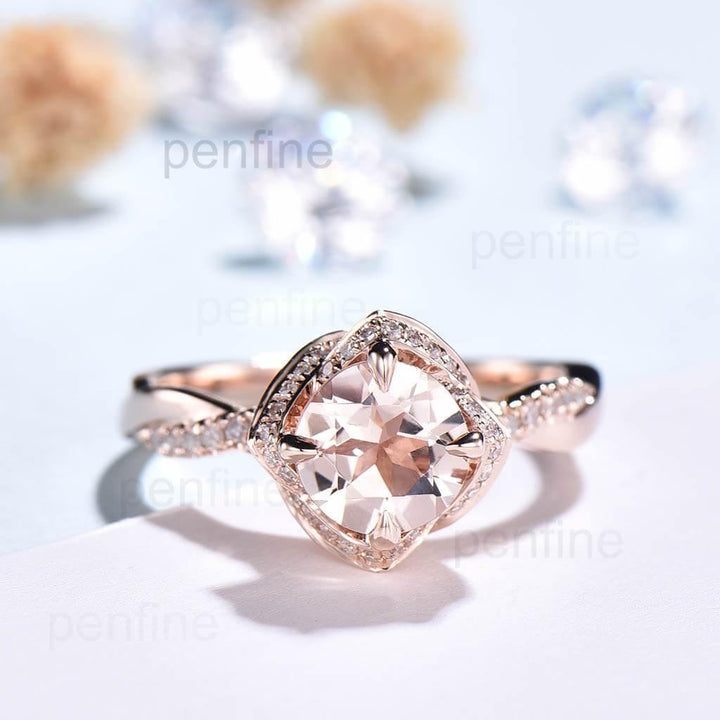 morganite engagement ring rose gold