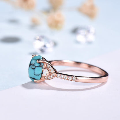 turquoise stone engagement ring
