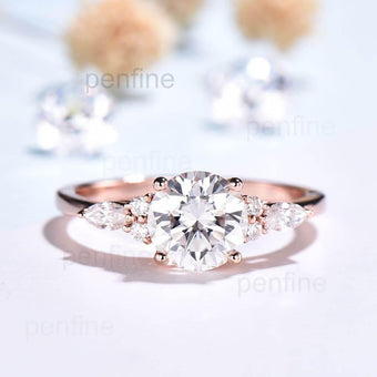 vintage moissanite engagement ring