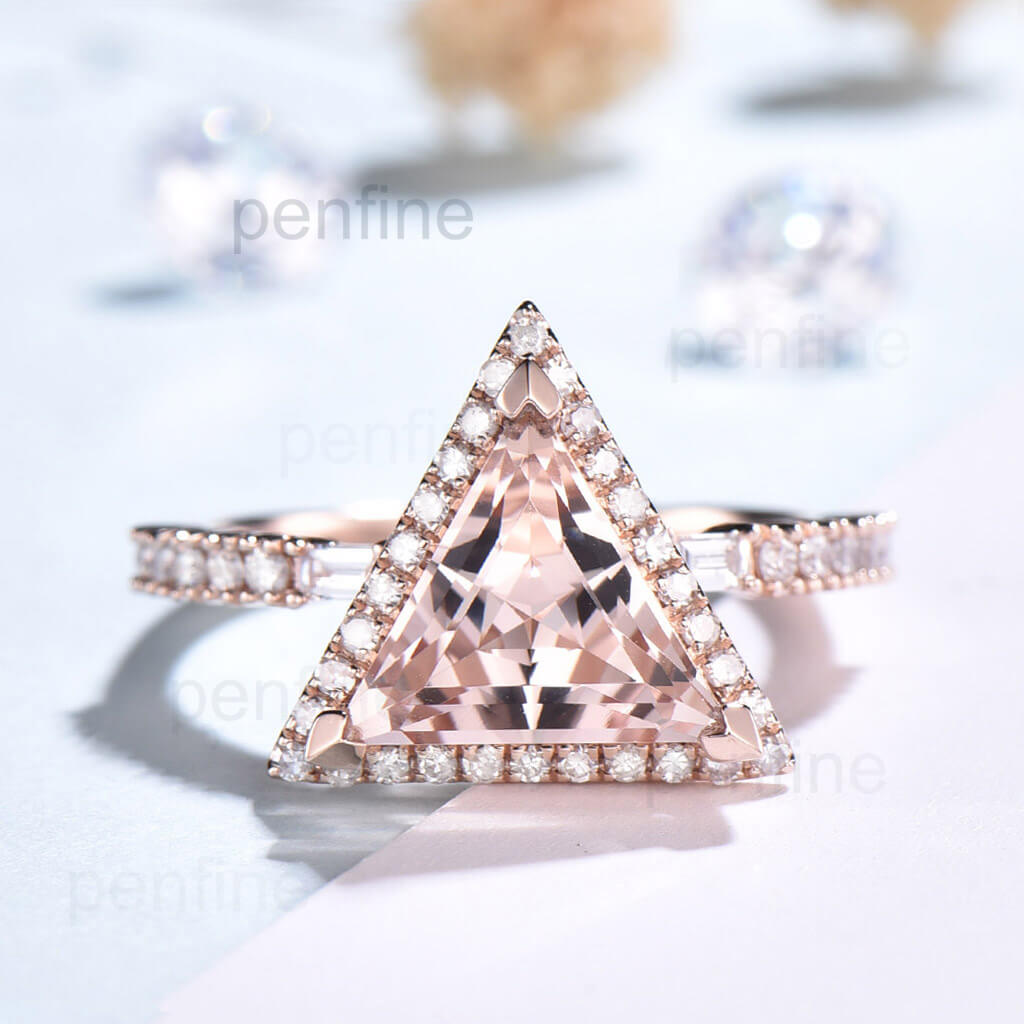 rose gold morganite engagement rings