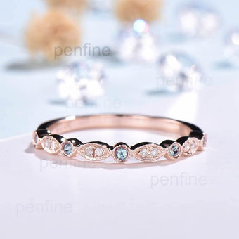 alexandrite wedding band