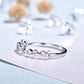 Flower Dainty Diamond Wedding Ring Unique - PENFINE