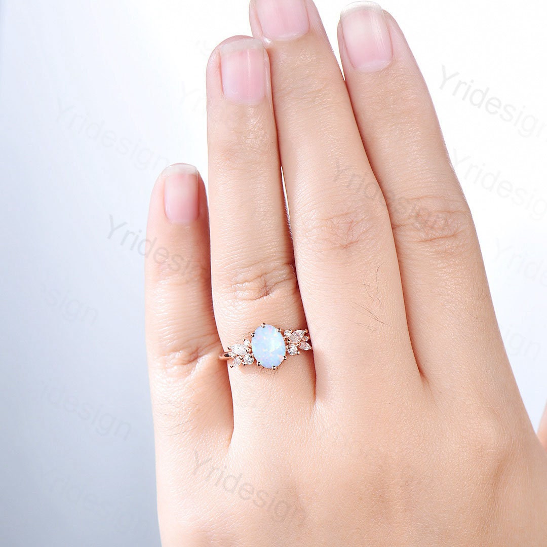 Delicate clearance opal ring