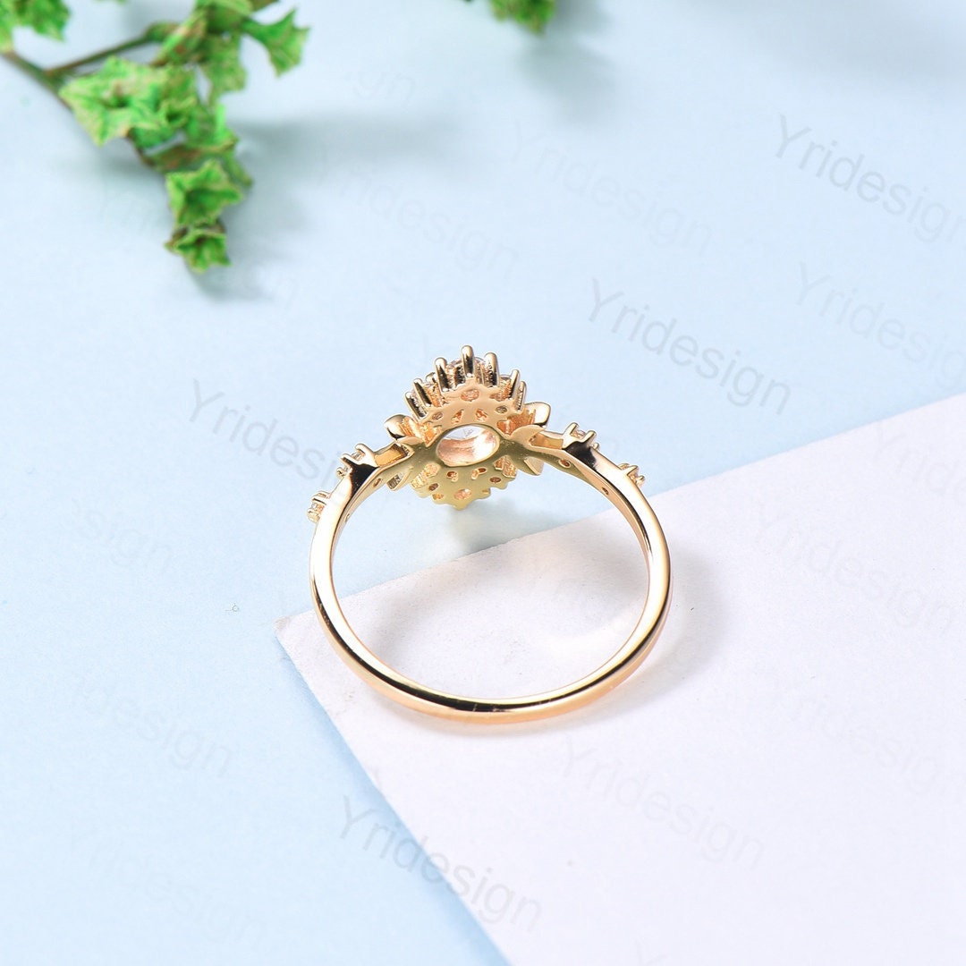 Vintage Octagon Shape Alexandrite and Pearl Engagement Ring Dainty on sale Pearl Cluster Wedding Ring Unique Color Changed Gemstone Solid Gold Ring