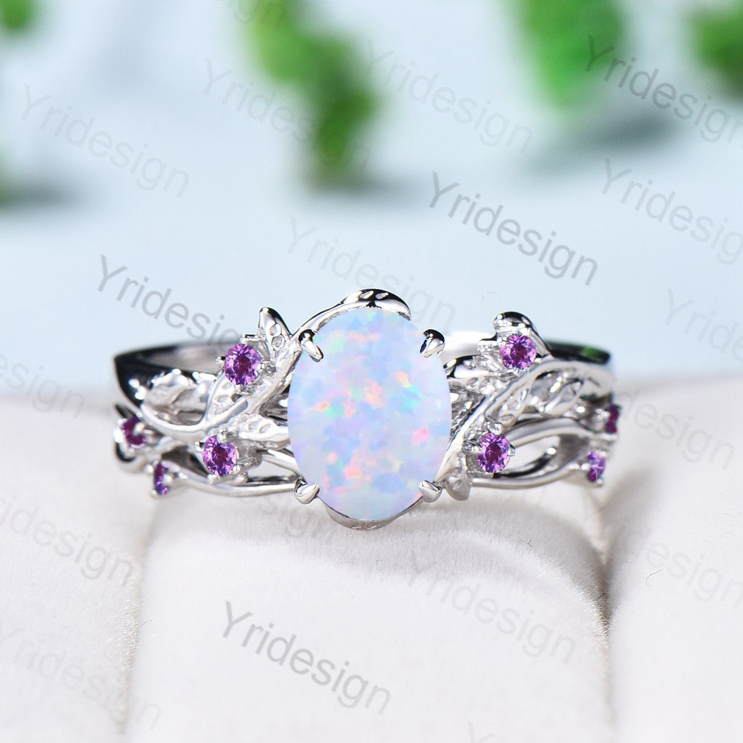 Colorful Natural Opal 925 Silver Rings Classic Charming Luxury Jewelry for  Women Gift Female Bands 3mm and 5x7mm Opal Ring - AliExpress