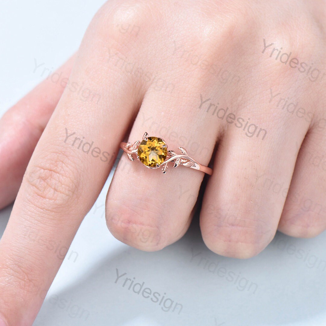 5ct Vintage Citrine Engagement Ring Unisex Signet Ring Natural Citrine Gemstone Wedding Ring Handmade Signet orders Ring Rose Gold Citrine Ring