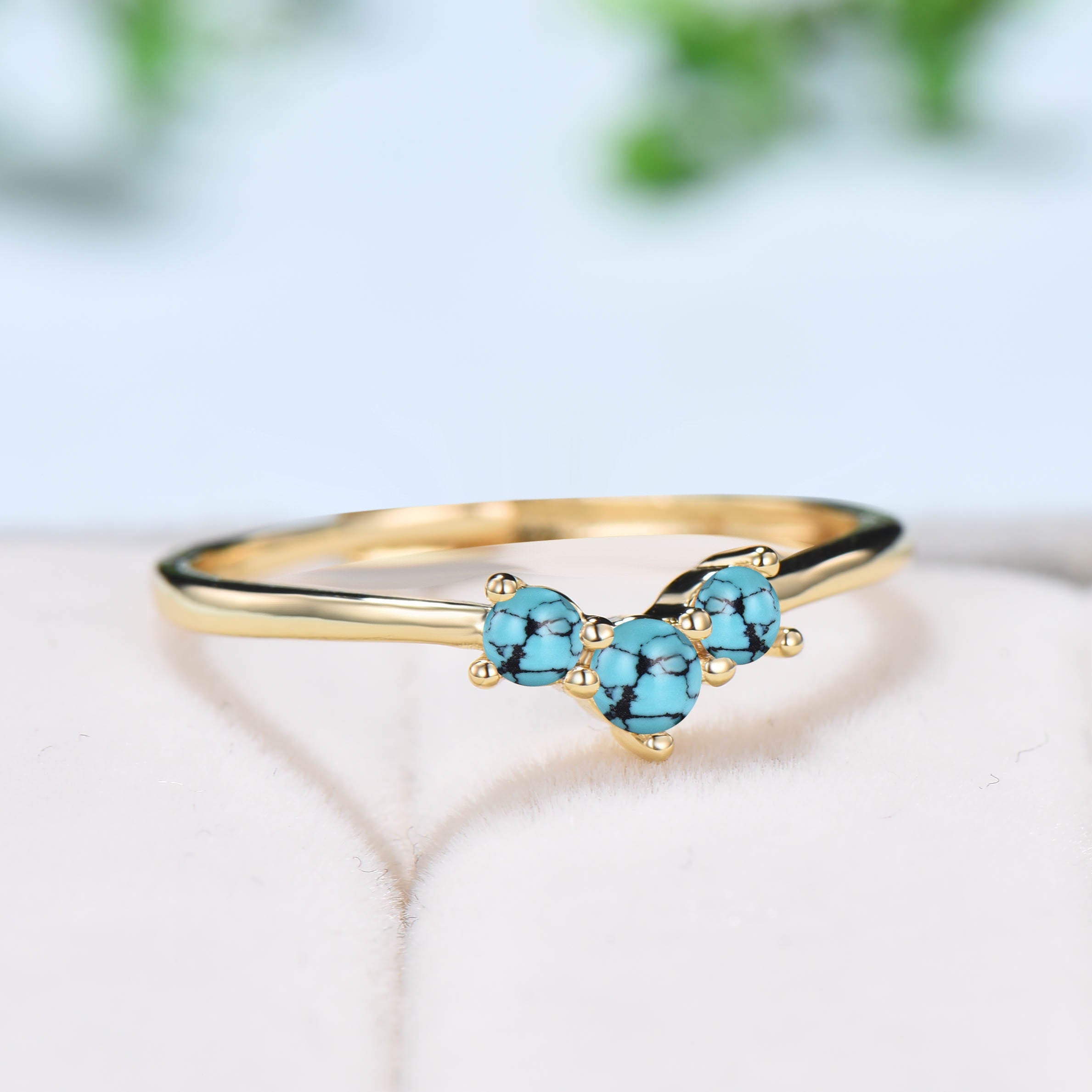 Orders dainty turquoise ring