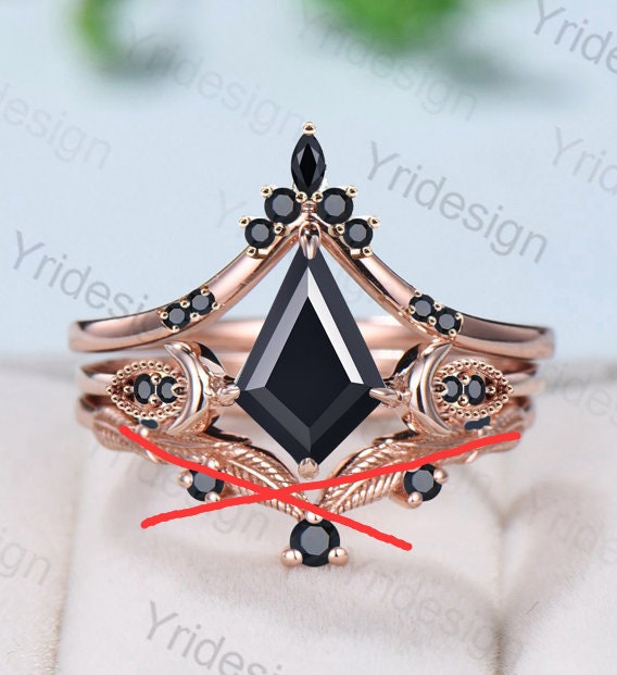 3.40 on sale Carat Natural Black Onyx Art Deco Engagement Ring Filigree Promise Ring Flower Wedding Ring Gift For Love Onyx Rose Gold Women Ring