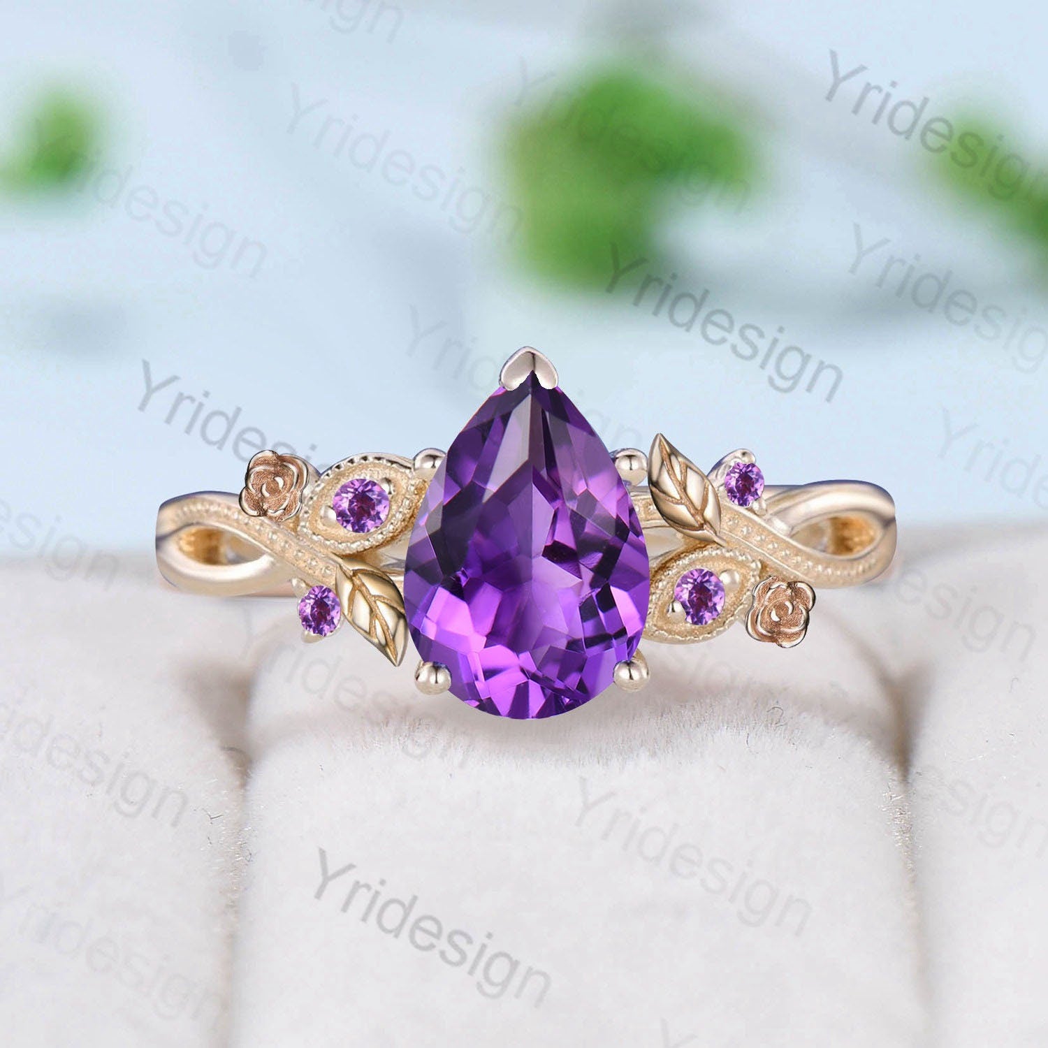 Vintage Art Deco Amethyst Engagement Rings For Women, Unique Gemstone Ring For Her, Antique Amethyst outlets Wedding Bridal Ring, Anniversary Ring