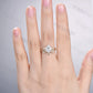 Celtic Love moissanite engagement ring set pear shaped VS-D moissanite wedding ring set Norse Viking Cluster diamonds Knot bridal ring set - PENFINE
