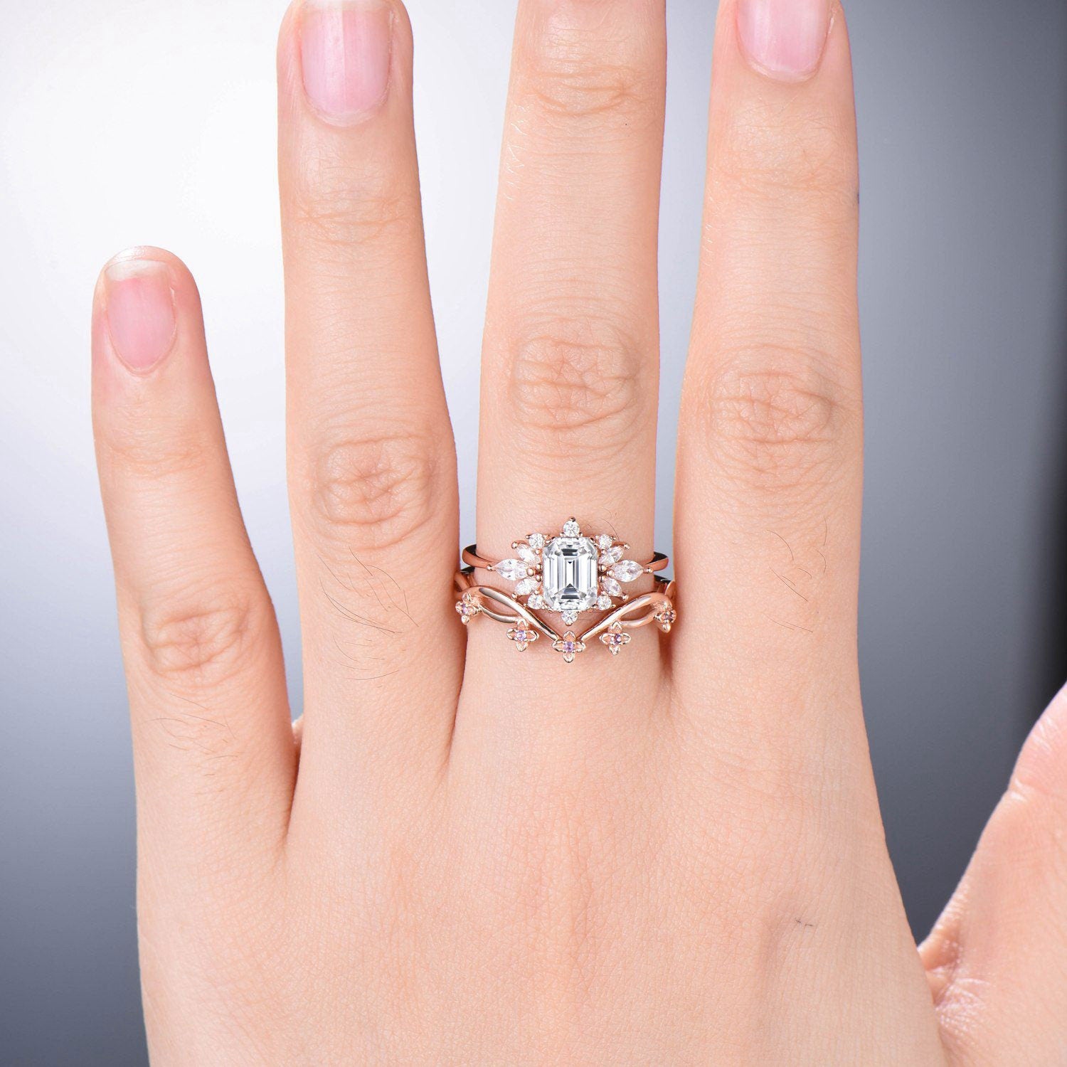 Women's personalized bridal 2024 ring set